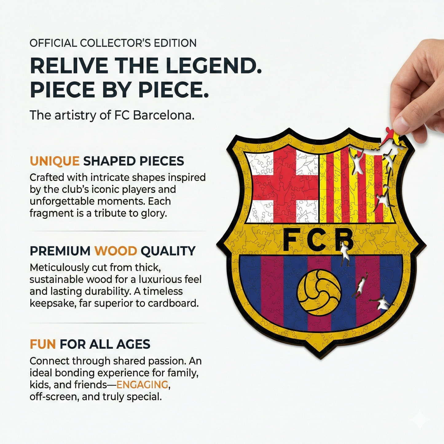 Barcelona Logo - Wood Puzzle