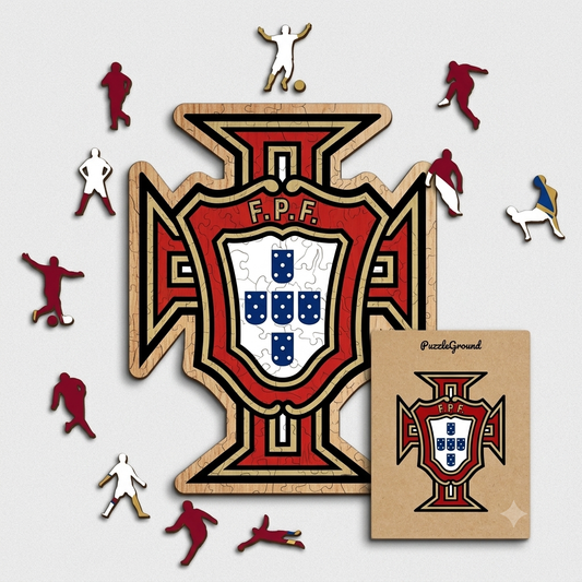 Portugal national team logo - wood puzzle