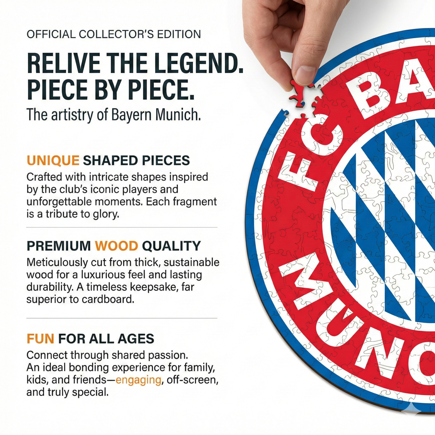 Bayern München Logo - Wood Puzzle