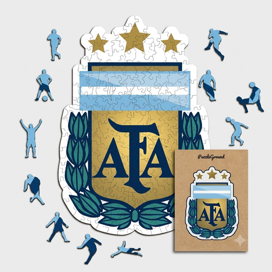 Argentina national team logo - wood puzzle