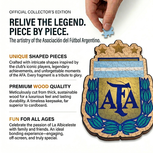 Argentina national team logo - wood puzzle