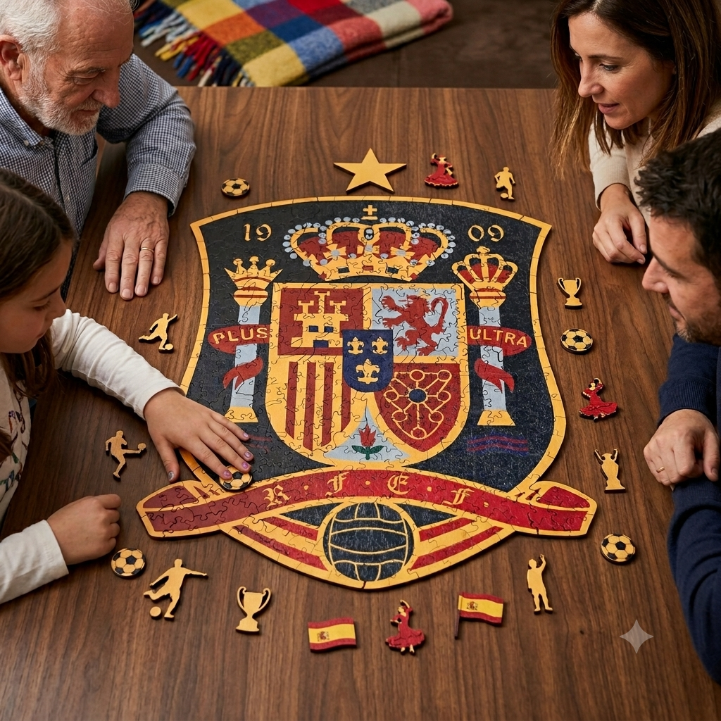 Spain national team logo - wood puzzle