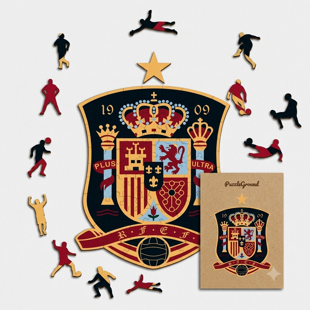 Spain national team logo - wood puzzle
