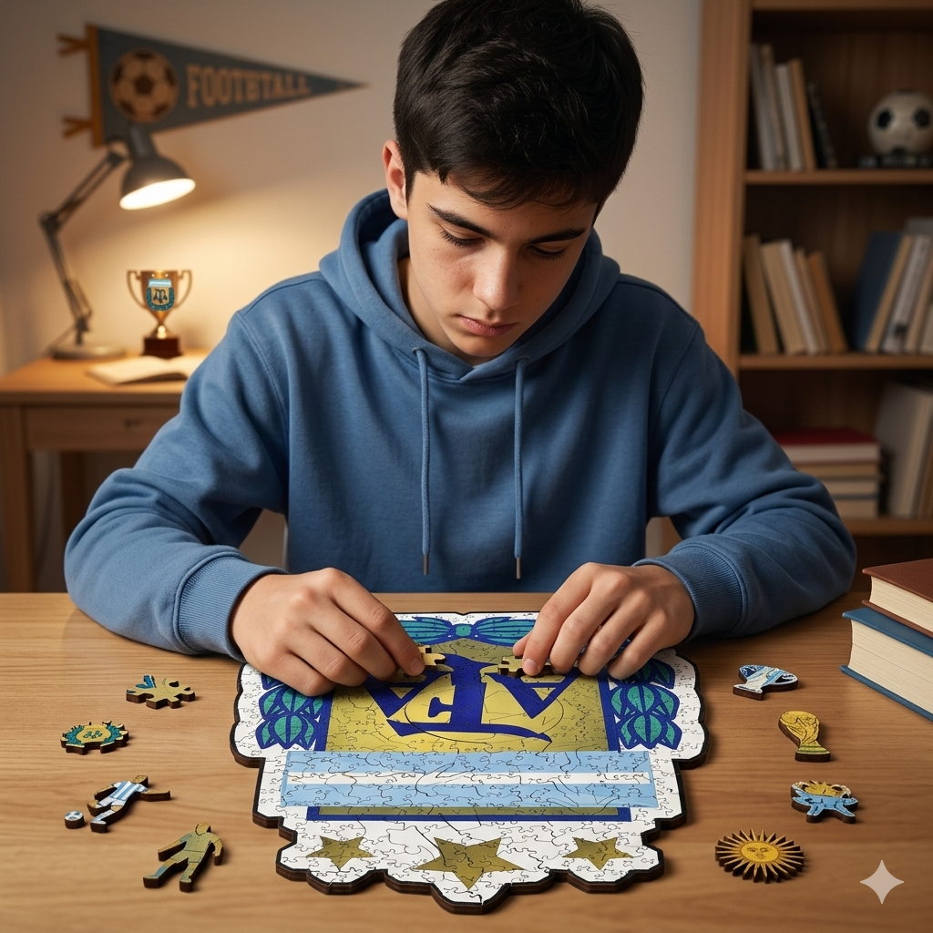 Argentina national team logo - wood puzzle