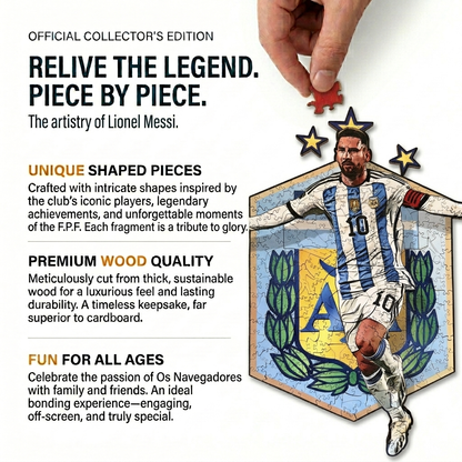 Lionel Messi in Argentina national team jersey - wooden puzzle